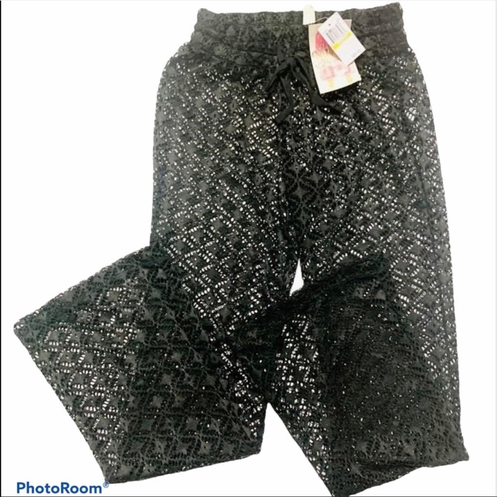 Miken Black Swimsuit Cover Up Pants Medium